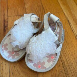 White Floral Kids Sandals